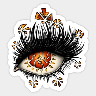 Fractured Lava Eye Sticker